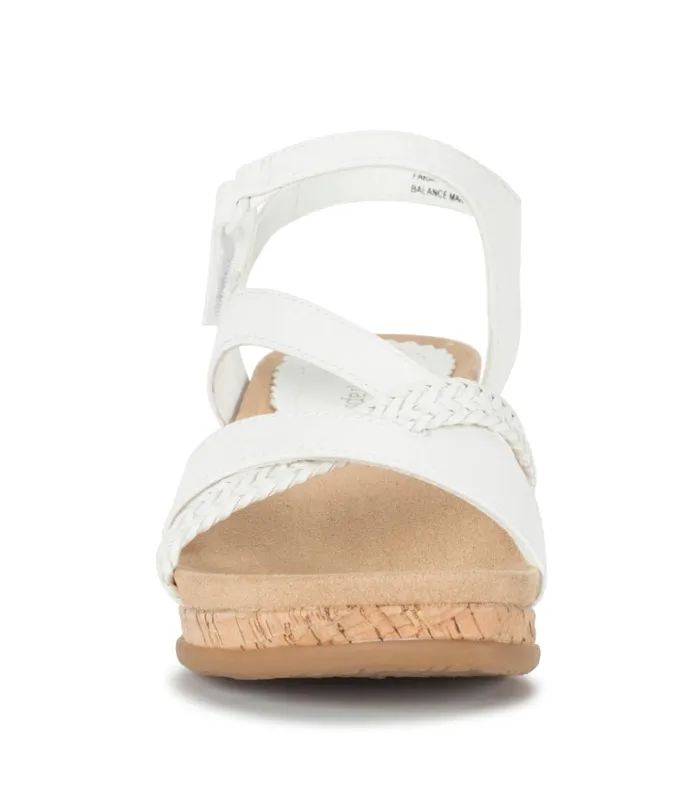 Women Farah Wedge Sandal White Baretraps Wedge Sandals