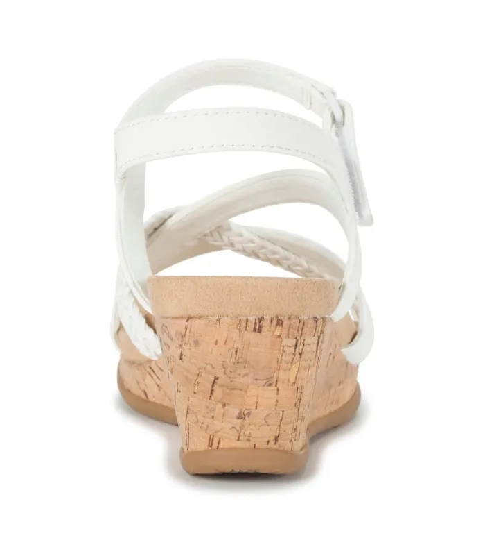 Women Farah Wedge Sandal White Baretraps Wedge Sandals