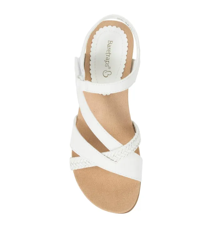Women Farah Wedge Sandal White Baretraps Wedge Sandals