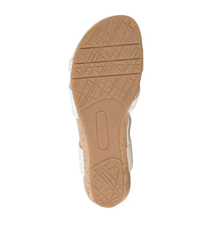 Women Farah Wedge Sandal White Baretraps Wedge Sandals