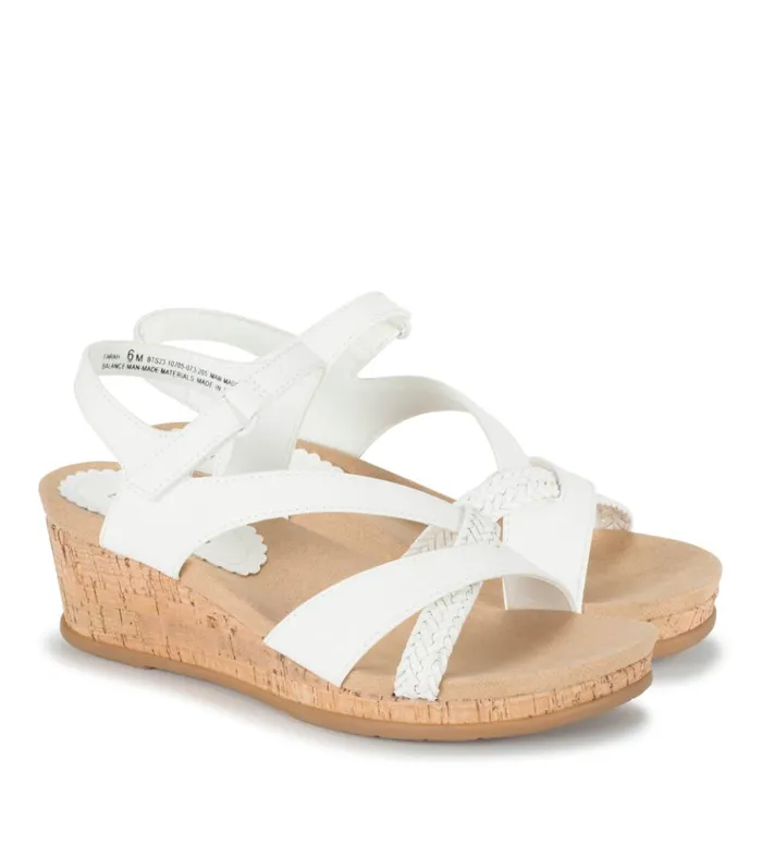 Women Farah Wedge Sandal White Baretraps Wedge Sandals