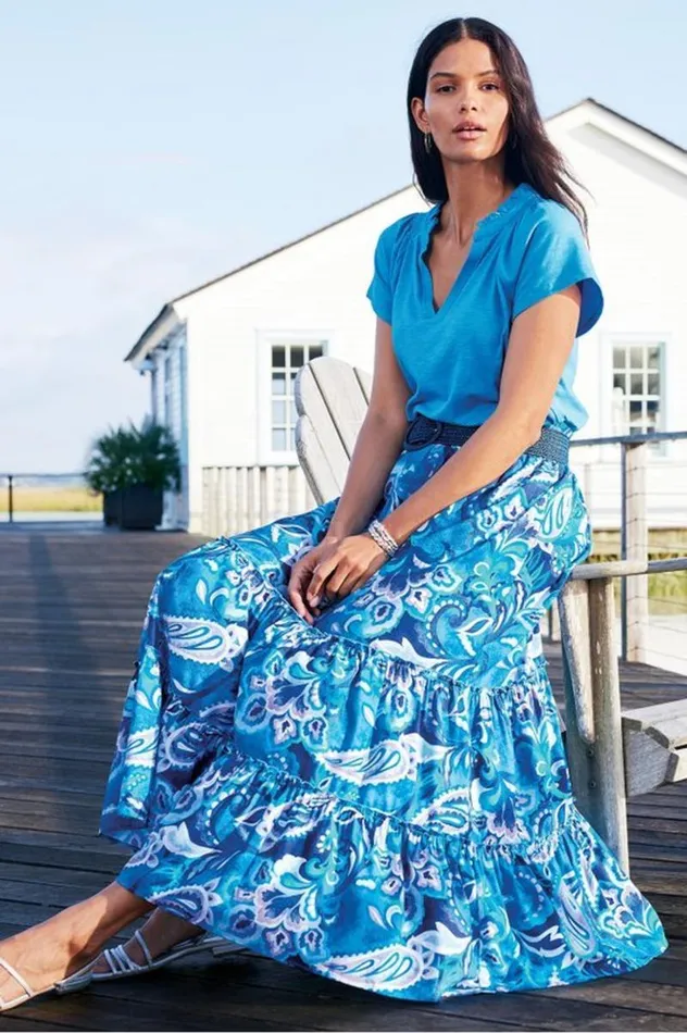 Women Feyre Maxi Skirt Island Sun Paisley Blue Soft Surroundings Skirts Women Feyre Maxi Skirt Island Sun Paisley Blue Soft Surroundings Skirts