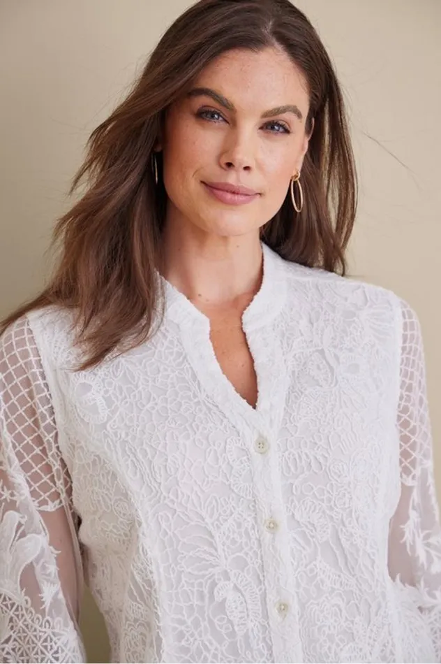 Women Fiori Top Ivory Pearl Soft Surroundings Tops Women Fiori Top Ivory Pearl Soft Surroundings Tops