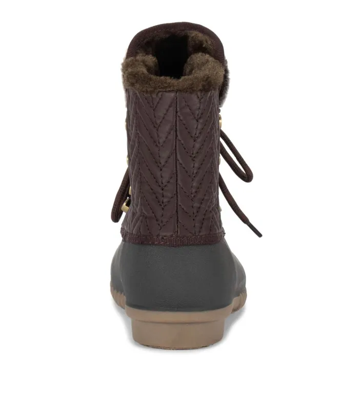 Women Flash Duck Boot Dark Brown Baretraps Booties