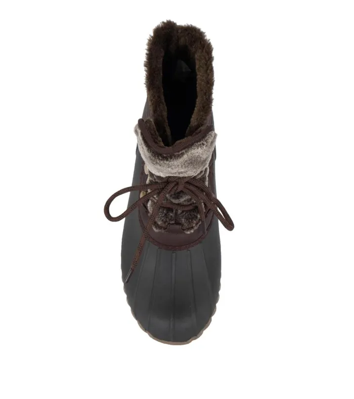 Women Flash Duck Boot Dark Brown Baretraps Booties