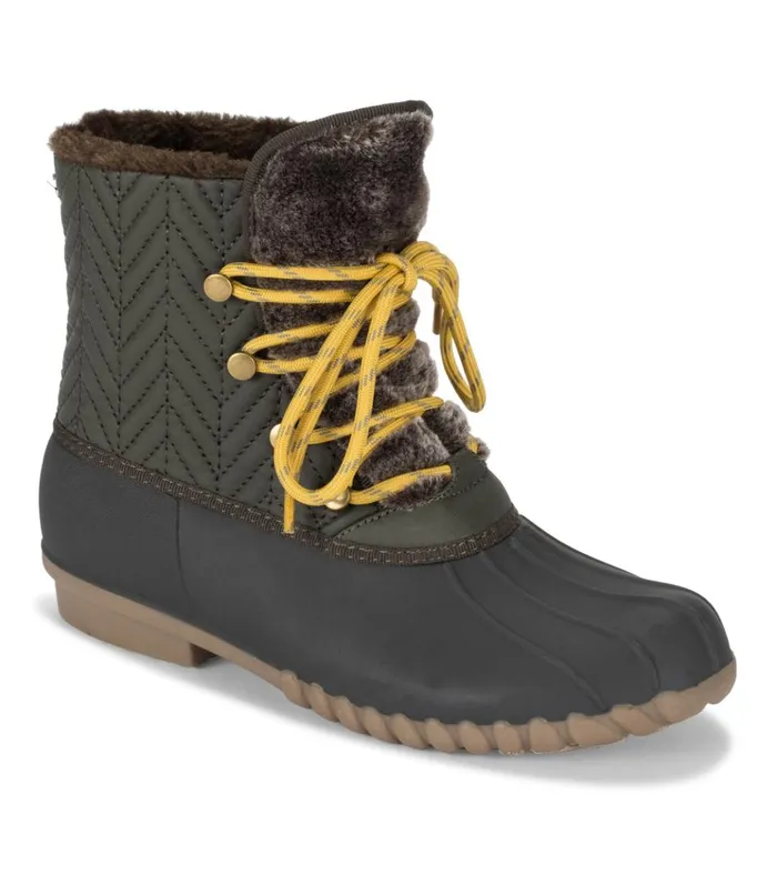 Women Flash Duck Boot Pine Baretraps Booties