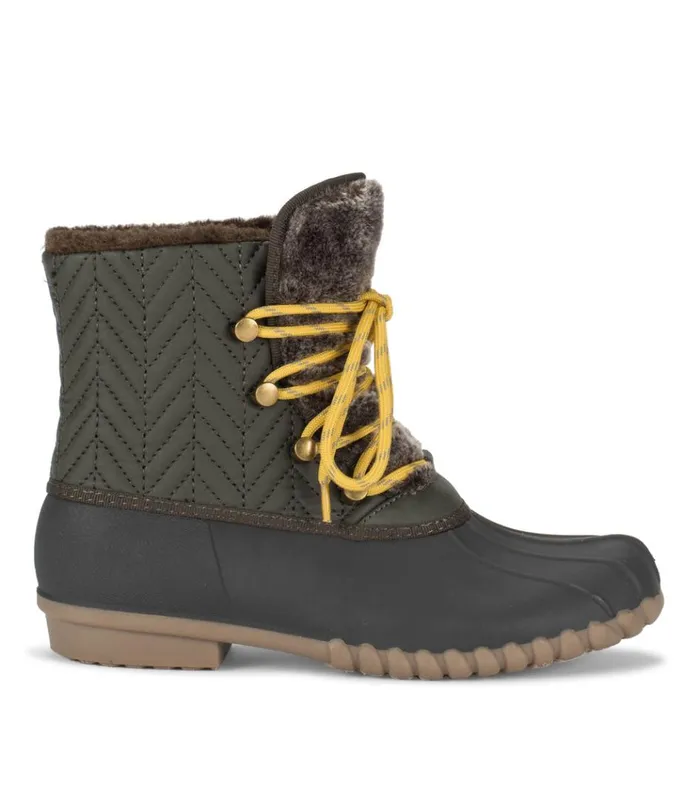 Women Flash Duck Boot Pine Baretraps Booties