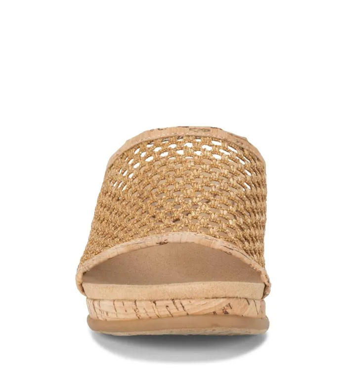 Women Flossey Wedge Slide Sandal Natural Baretraps Wedge Sandals