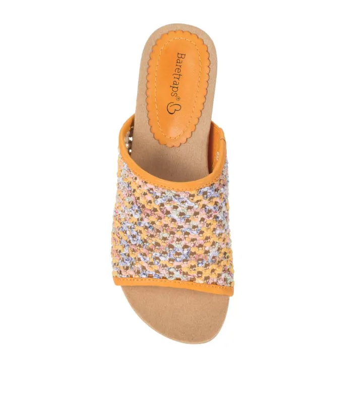 Women Flossey Wedge Slide Sandal Sun Multi Floral Baretraps Slides and Slip On Sandals