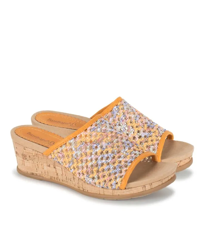 Women Flossey Wedge Slide Sandal Sun Multi Floral Baretraps Slides and Slip On Sandals
