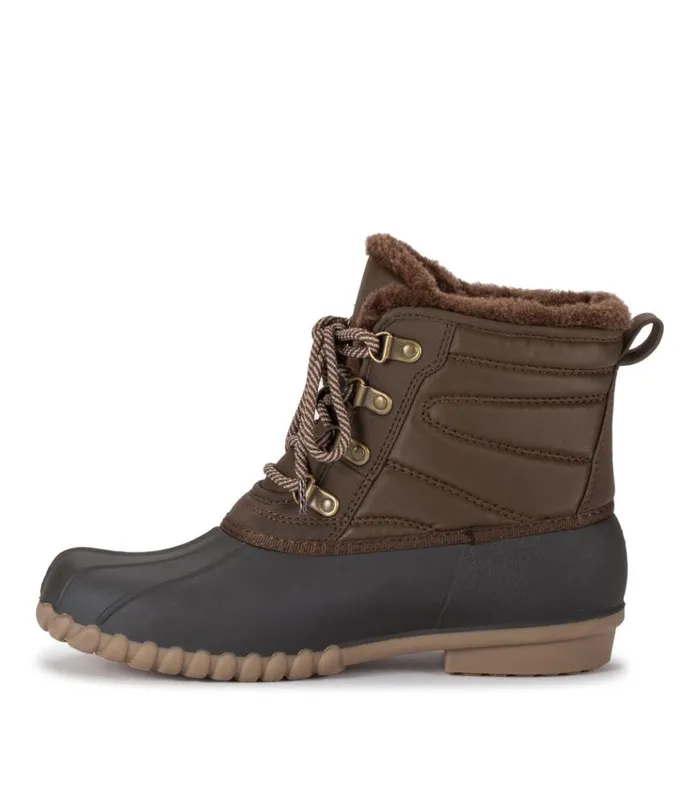 Women Flynn Duck Boot Dark Brown Baretraps Booties