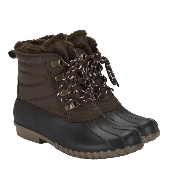 Women Flynn Duck Boot Dark Brown Baretraps Booties