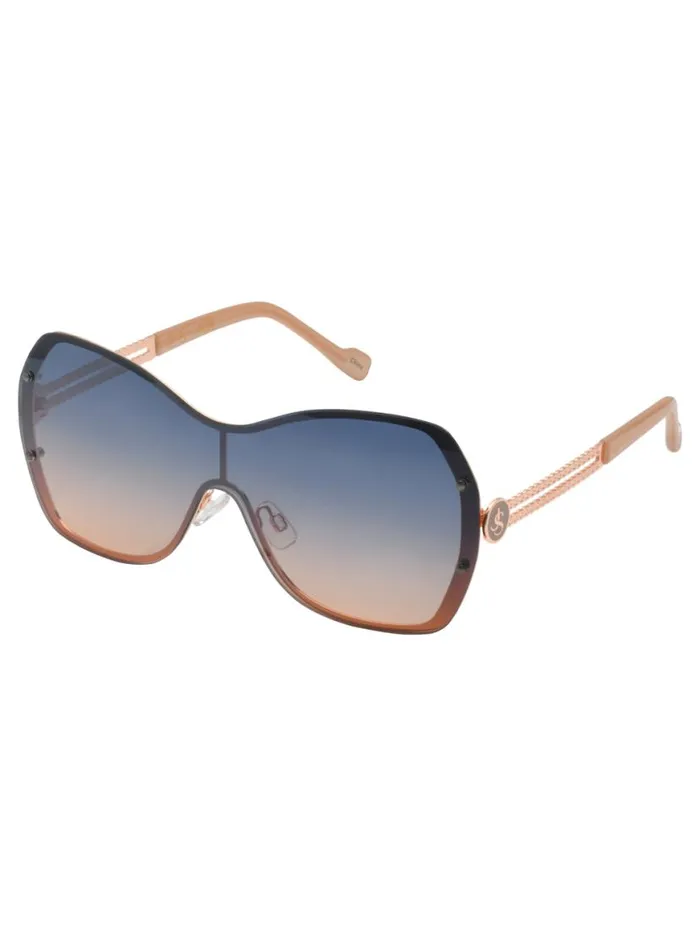 Women Frameless Metal Shield Sunglasses In Rose Gold and Nude Jessica Simpson Sunglasses Women Frameless Metal Shield Sunglasses In Rose Gold and Nude Jessica Simpson Sunglasses