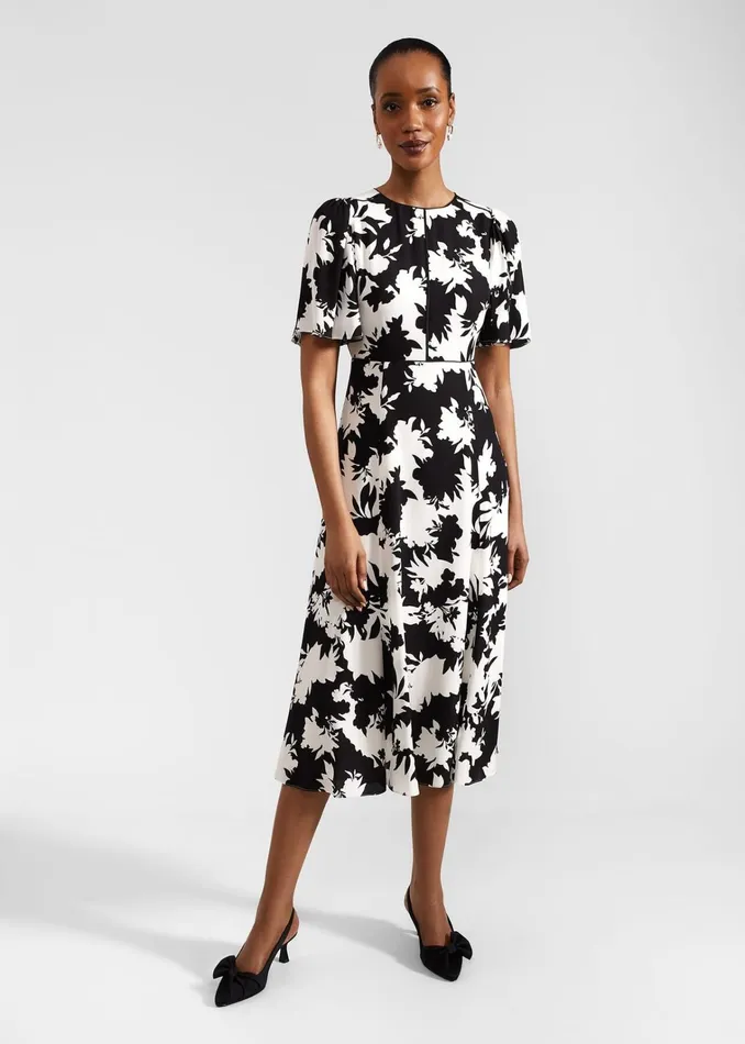 Women Francis Satin Slingbacks Black Hobbs Heels