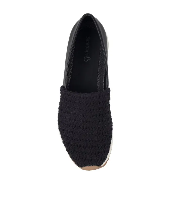 Women Gennie Slip On Black Crochet Baretraps Sneakers