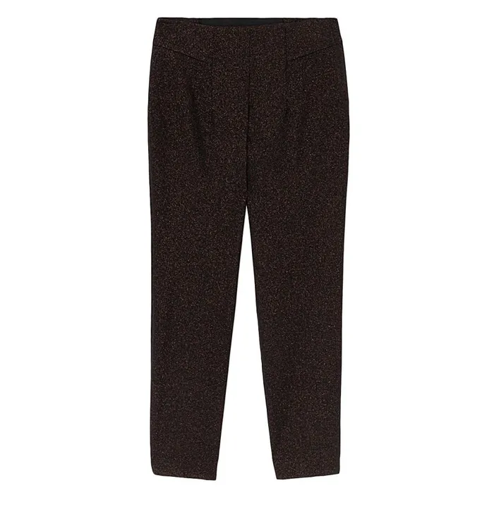Women Glitzy Cigarette Trousers 8211 Black Print Promod Trousers