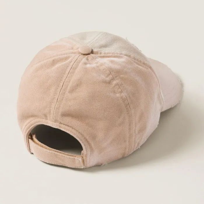 Women Hats And Gloves Miu Miu Denim Baseball Cap Albino White