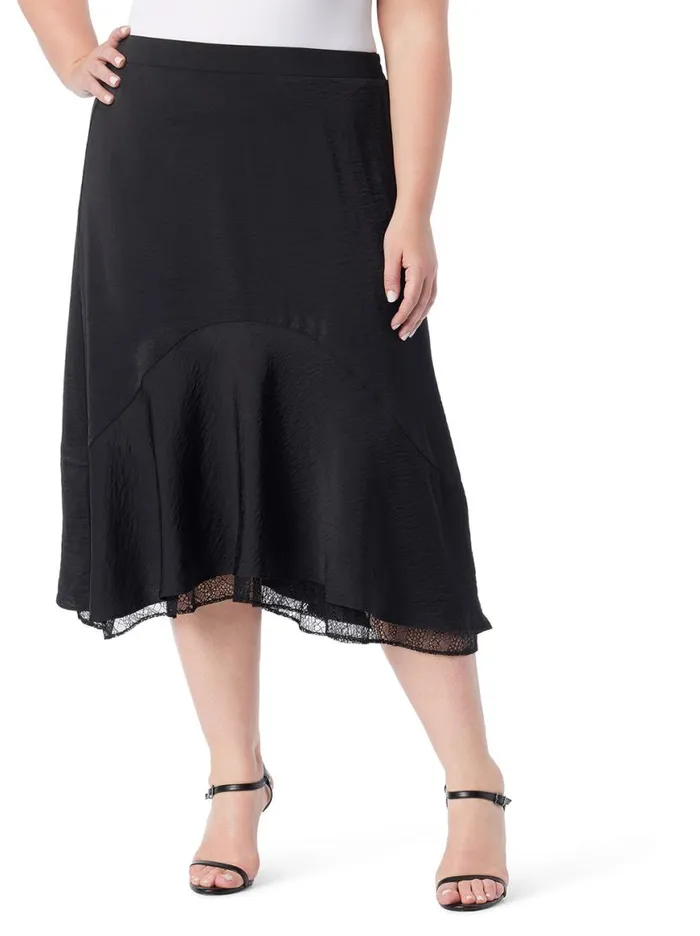 Women Haven Lace Hem Skirt In Anthracite Jessica Simpson Bottoms