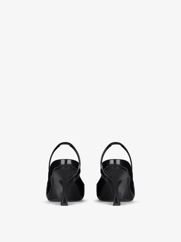 Women Heels Givenchy Raven Slingbacks In Leather And Ayers Black Women Heels Givenchy Raven Slingbacks In Leather And Ayers Black