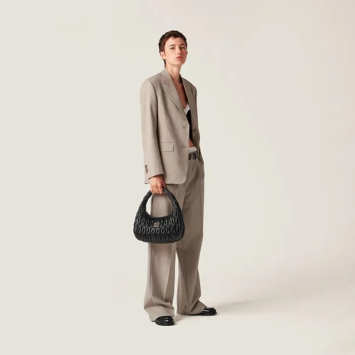 Women Hobo Bags Miu Miu Wander Matelass Nappa Leather Hobo Bag Black Women Hobo Bags Miu Miu Wander Matelass Nappa Leather Hobo Bag Black