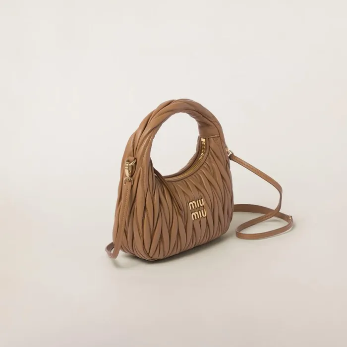 Women Hobo Bags Miu Miu Wander Matelass Nappa Leather Hobo Bag Caramel Women Hobo Bags Miu Miu Wander Matelass Nappa Leather Hobo Bag Caramel