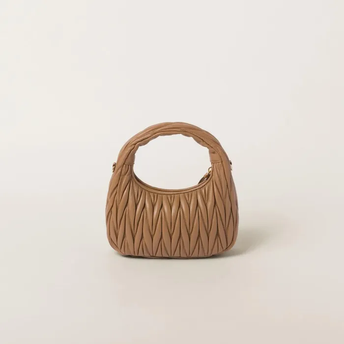 Women Hobo Bags Miu Miu Wander Matelass Nappa Leather Hobo Bag Caramel Women Hobo Bags Miu Miu Wander Matelass Nappa Leather Hobo Bag Caramel
