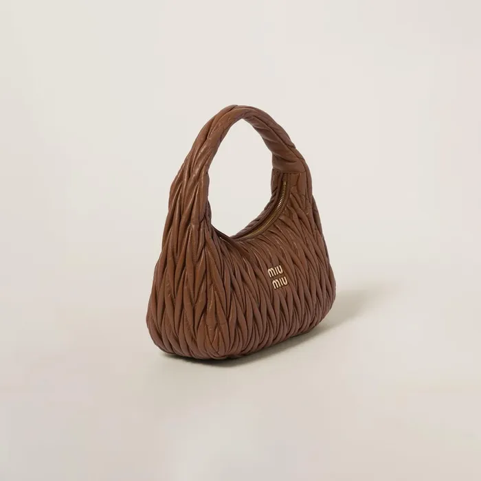 Women Hobo Bags Miu Miu Wander Matelass Nappa Leather Hobo Bag Cognac Women Hobo Bags Miu Miu Wander Matelass Nappa Leather Hobo Bag Cognac