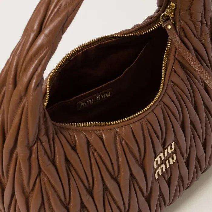 Women Hobo Bags Miu Miu Wander Matelass Nappa Leather Hobo Bag Cognac Women Hobo Bags Miu Miu Wander Matelass Nappa Leather Hobo Bag Cognac