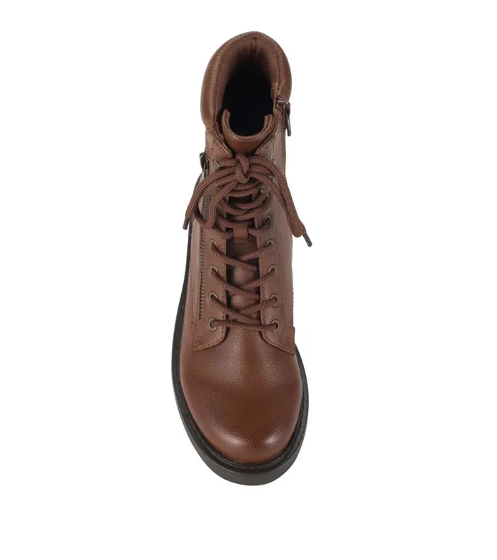 Women Holden Lace Up Bootie Brush Brown Baretraps Booties