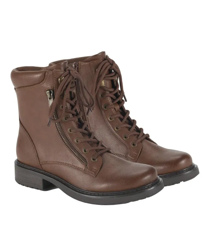 Women Holden Lace Up Bootie Brush Brown Baretraps Booties