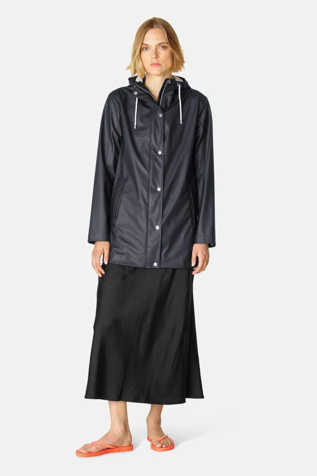 Women Ilse Jacobsen Raincoats Rain Jacket 8211 Dark Indigo