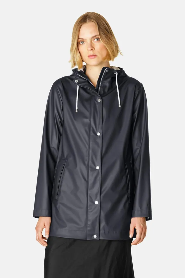Women Ilse Jacobsen Raincoats Rain Jacket 8211 Dark Indigo