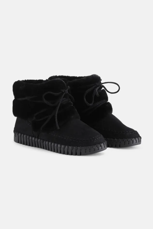 Women Ilse Jacobsen Tulip Flats Ankle Boots 8211 Black