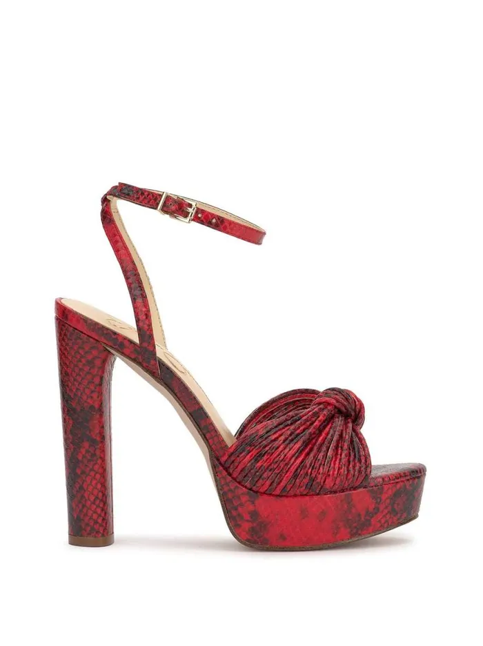 Women Immie Platform Sandal In Red Snake Jessica Simpson Platforms