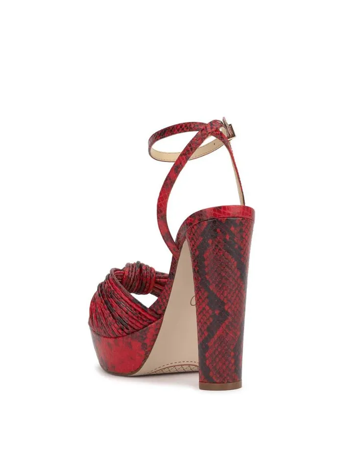 Women Immie Platform Sandal In Red Snake Jessica Simpson Platforms
