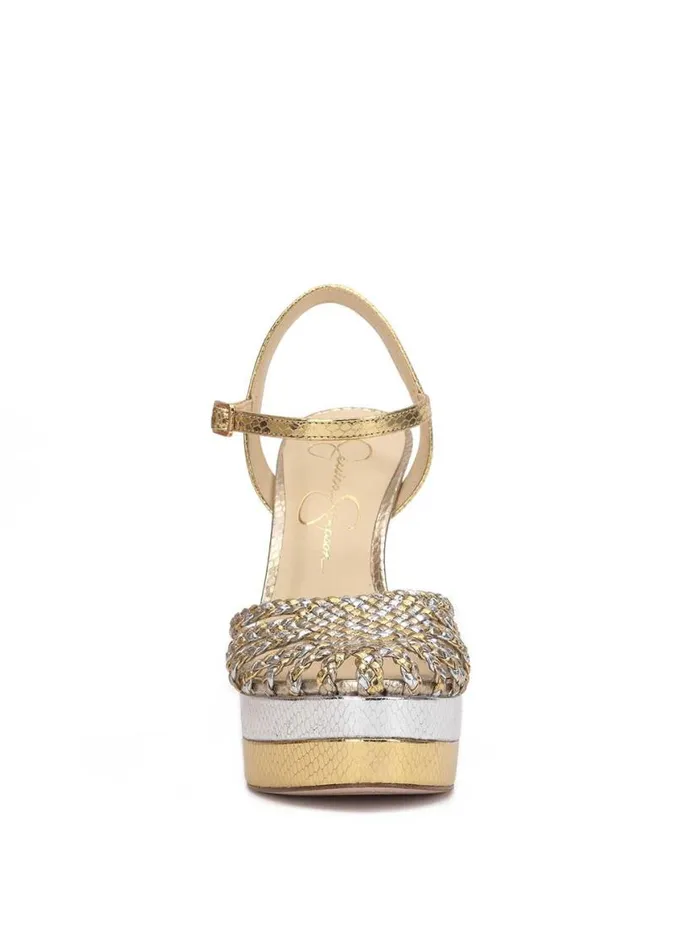 Women Inaia Braided Platform Sandal In Gold Jessica Simpson Platforms