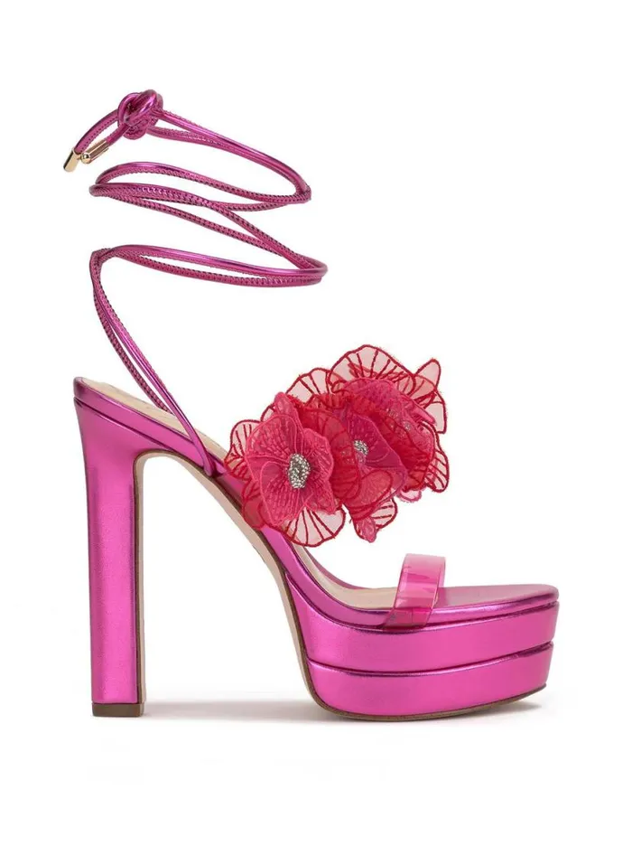 Women Iyla Flower Double Platform Sandal In Pink Jessica Simpson Platforms