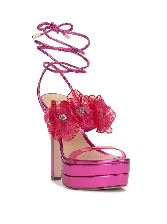 Women Iyla Flower Double Platform Sandal In Pink Jessica Simpson Platforms
