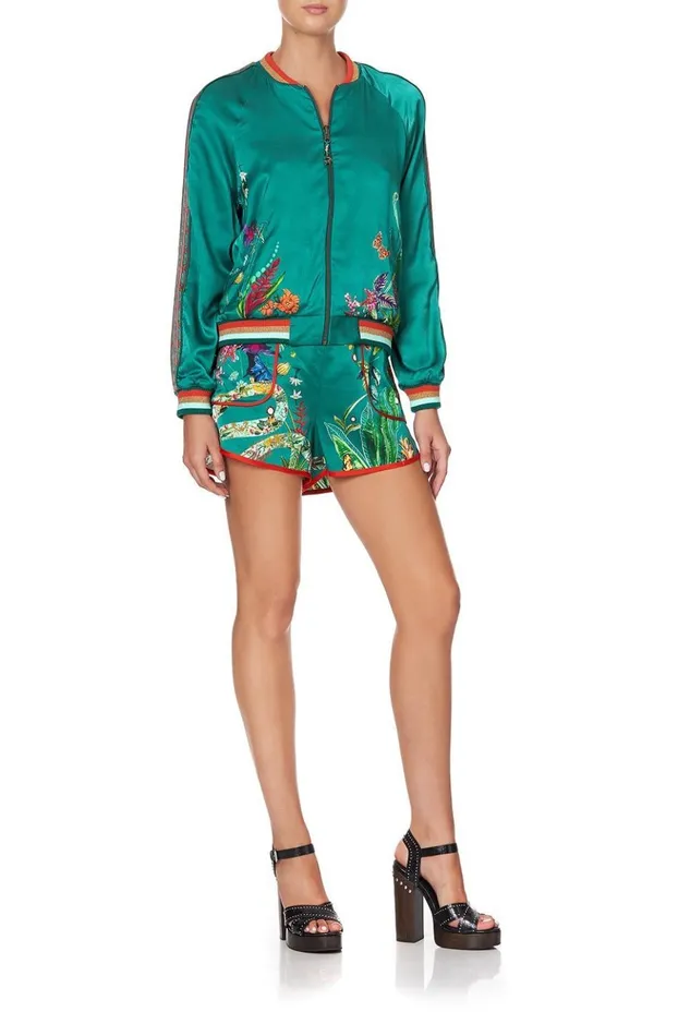 Women Jackets Camilla Raglan Sleeve Bomber Jacket Paradise Circus