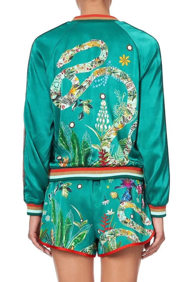 Women Jackets Camilla Raglan Sleeve Bomber Jacket Paradise Circus
