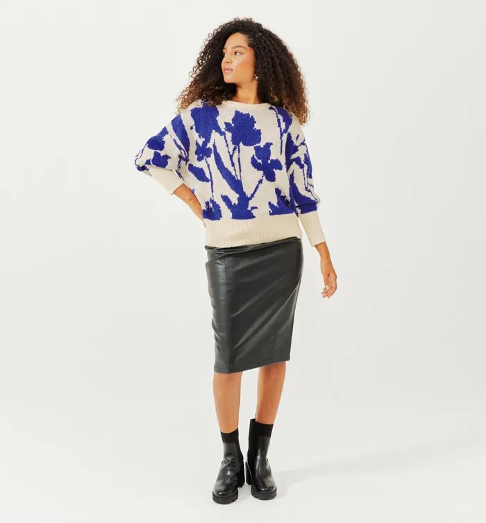 Women Jacquard Jumper 8211 Violet Print Promod Jumpers And Cardigans Women Jacquard Jumper 8211 Violet Print Promod Jumpers And Cardigans