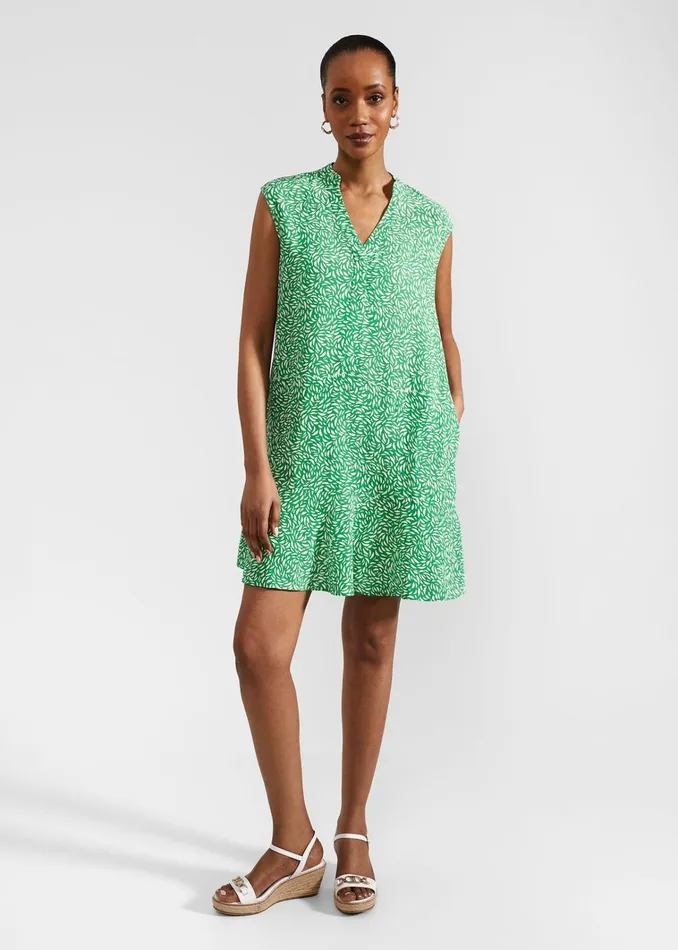 Women Janey Dress Green Cream Hobbs Dresses and Jumpsuits