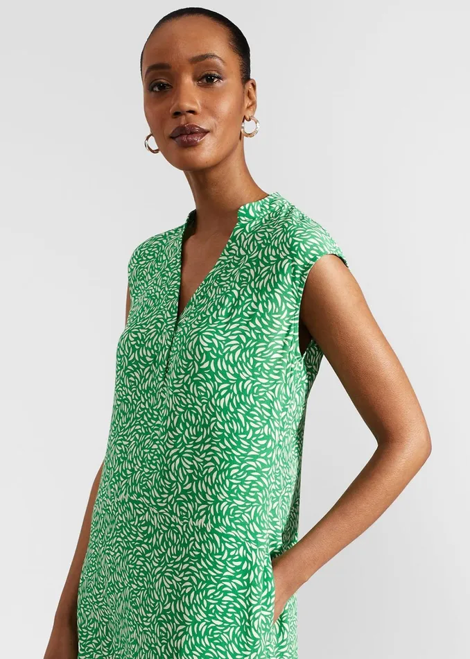 Women Janey Dress Green Cream Hobbs Dresses and Jumpsuits