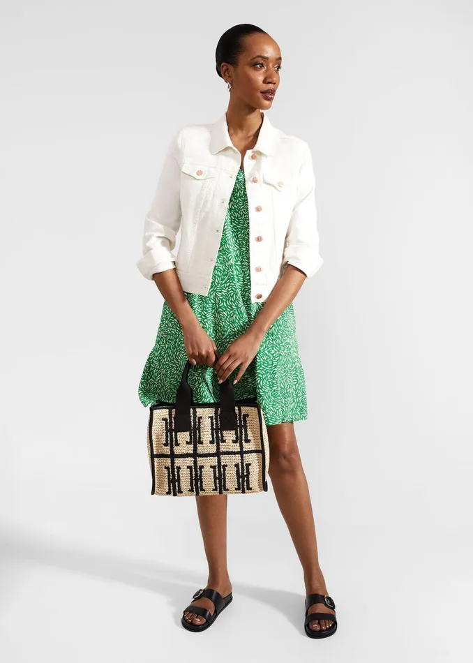 Women Janey Dress Green Cream Hobbs Dresses and Jumpsuits