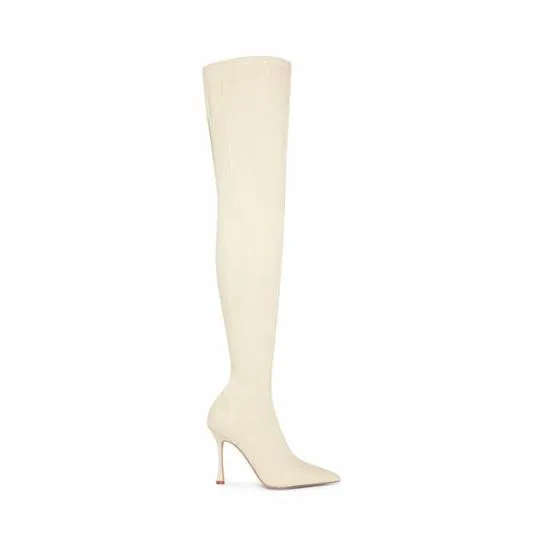 Women JAZLYN WHITEDENIM Whitedenim Steve Madden Boots and Booties