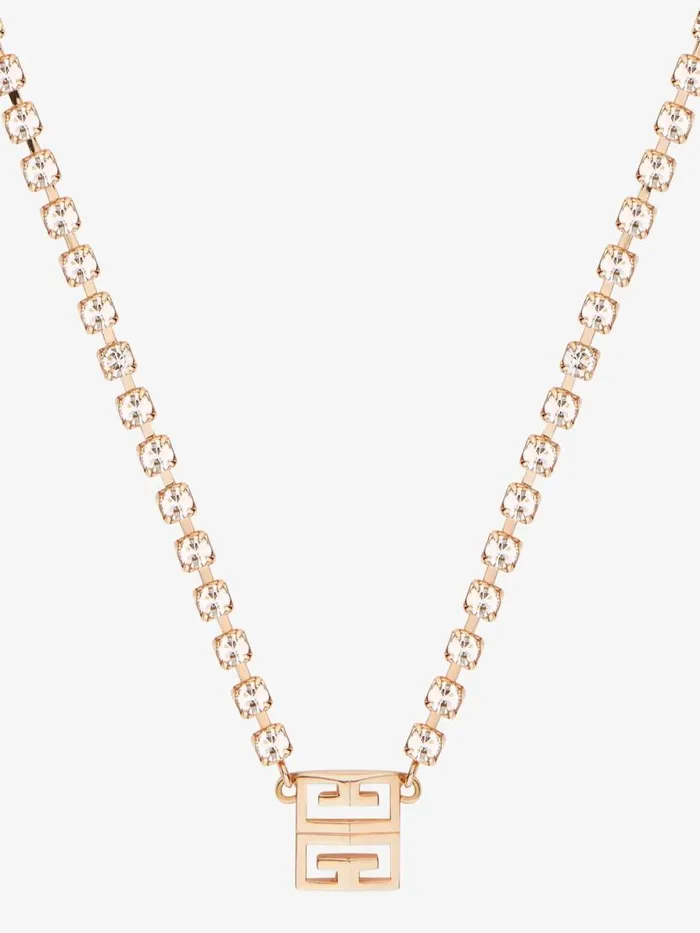 Women Jewelry Givenchy 4G Necklace In Metal With Crystals Rose Golden Women Jewelry Givenchy 4G Necklace In Metal With Crystals Rose Golden