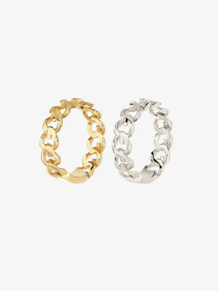 Women Jewelry Givenchy G Chain Ring Set In Metal Goldensilvery Women Jewelry Givenchy G Chain Ring Set In Metal Goldensilvery