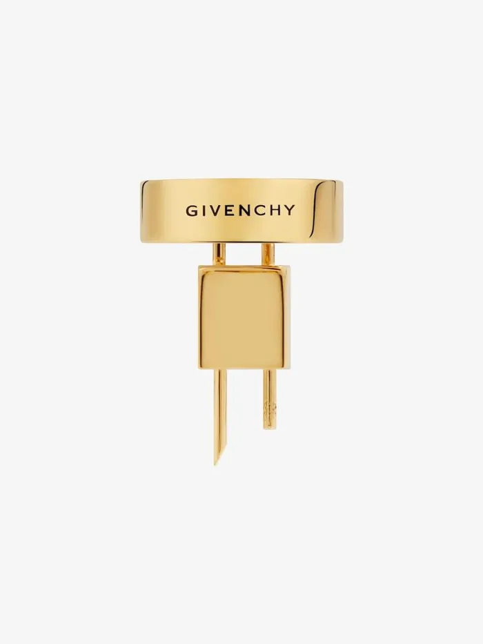 Women Jewelry Givenchy Mini Lock Ring In Metal Golden Yellow Women Jewelry Givenchy Mini Lock Ring In Metal Golden Yellow