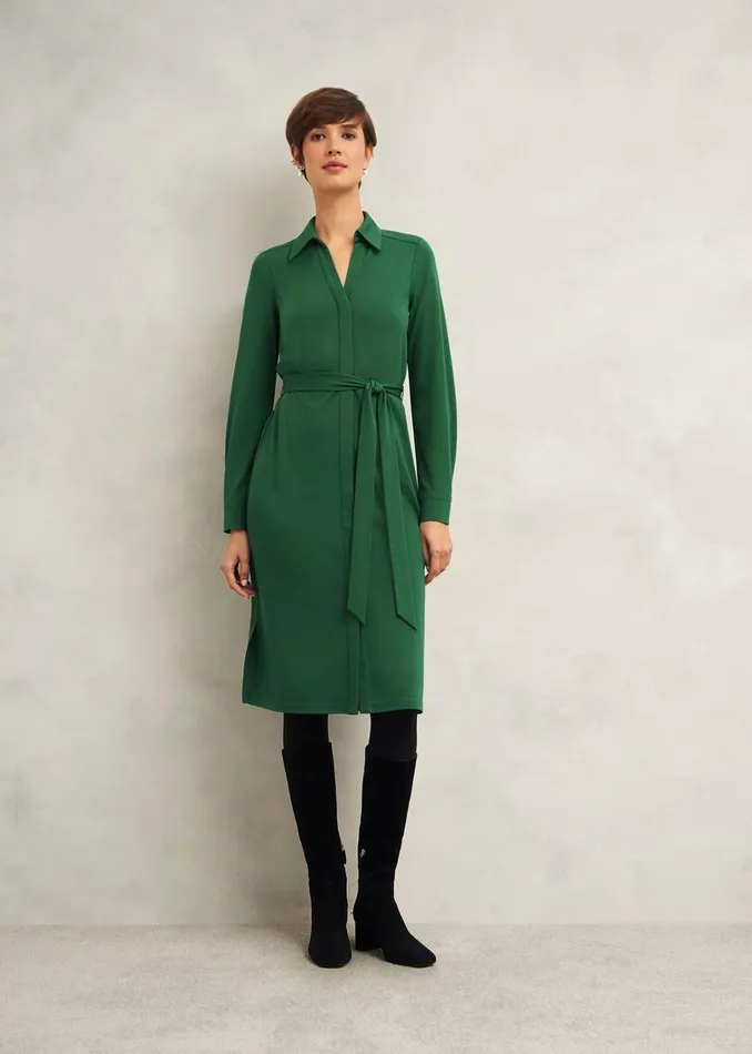 Women Julia Ponte Dress Green Hobbs Dresses and Jumpsuits