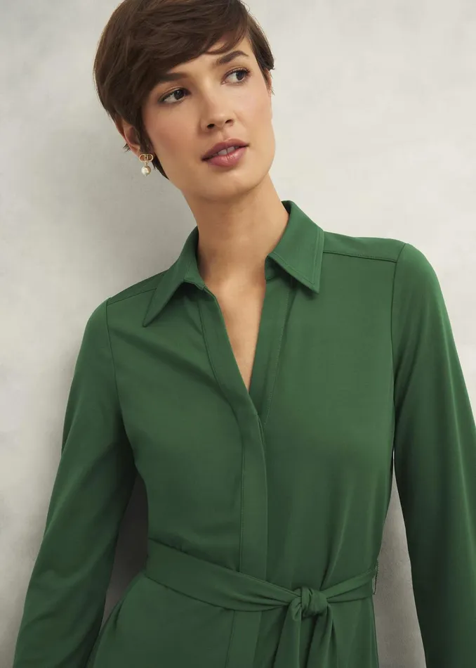 Women Julia Ponte Dress Green Hobbs Dresses and Jumpsuits